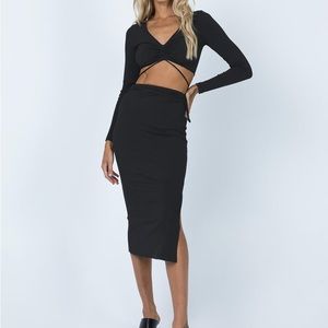 NWOT - Princess Polly CHELSEA SET BLACK - US 4